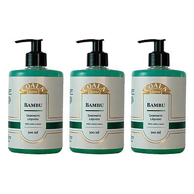Sabonete Líquido Bambu 500ml – Kit com 3 Unidades