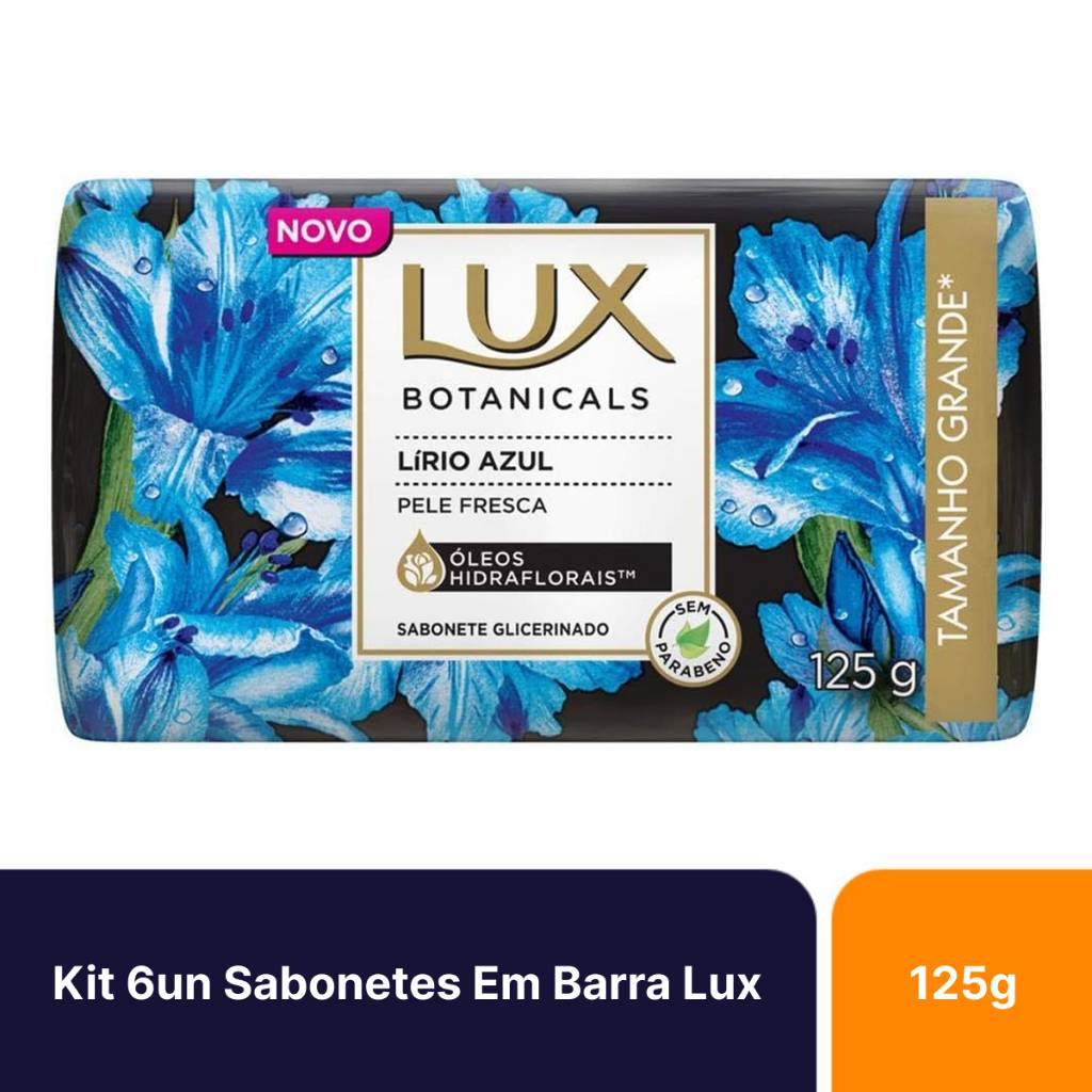 Sabonete Lux Lírio Azul 125g: Kit com 6 Unidades para Pele Macia
