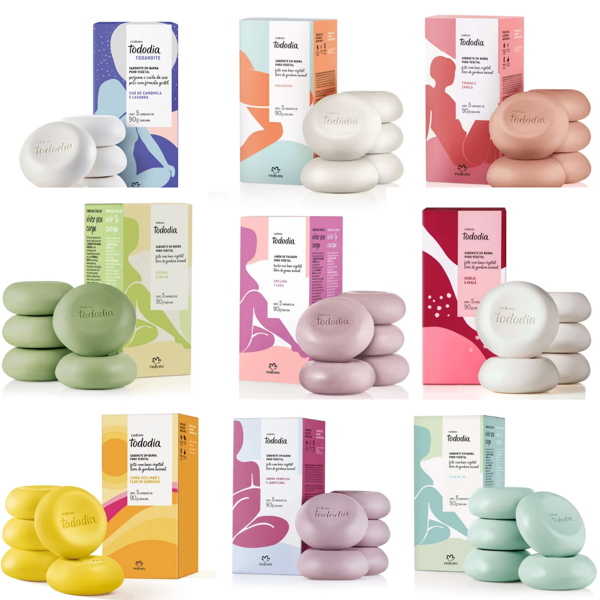 Sabonete Natura Tododia 5x90g: Hidratação e Fragrâncias por Menos