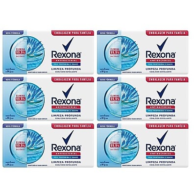 Sabonete Rexona Limpeza Profunda – Kit com 6 Unidades