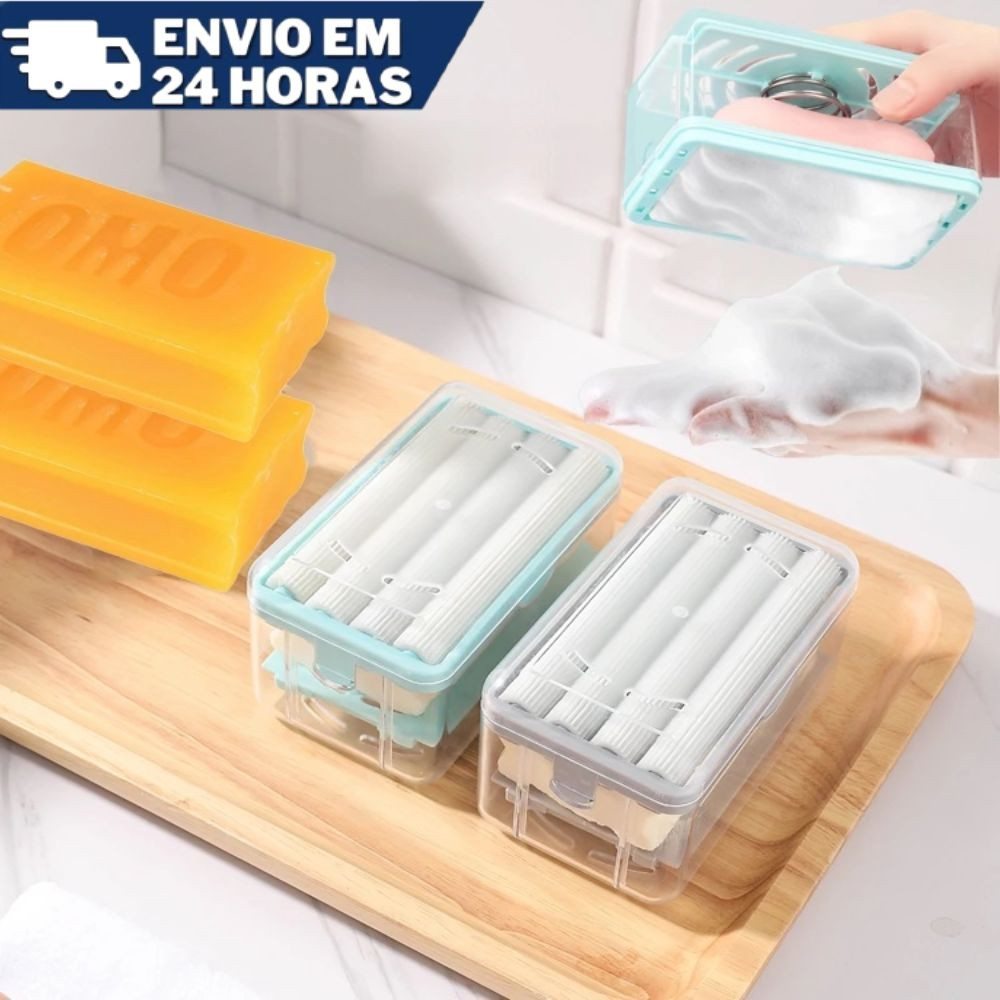Saboneteira com Rolo: Limpeza Fácil e Rápida!