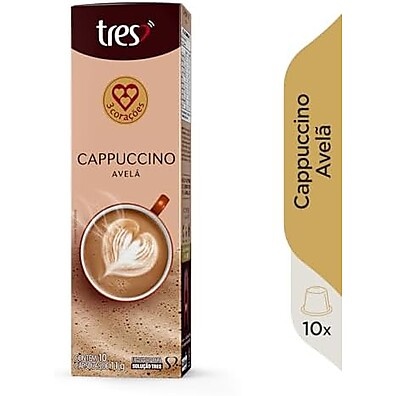 Cappuccino Avelã 3 Corações: Sabor Irresistível (10 Cápsulas)