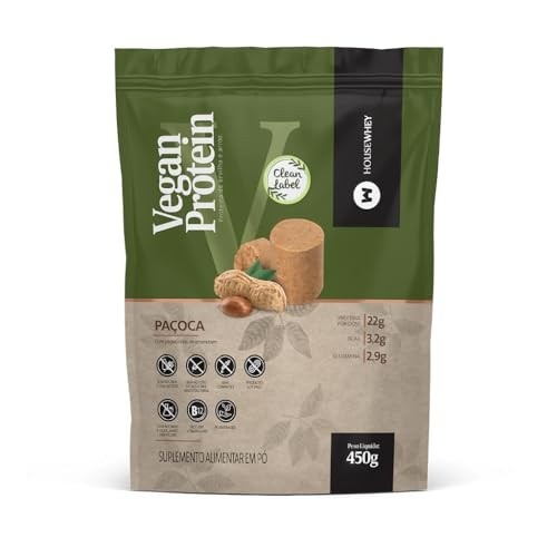 Housewhey Vegan Protein, Sabor Paçoca, 450g