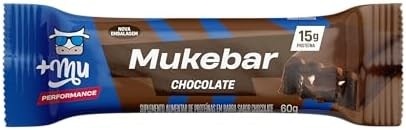 +Mu Barra Proteina Mukebar Sabor Chocolate - Display com 12 unidades - 720g