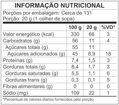 Recheio e cobertura sabor Ninho® 2,6kg