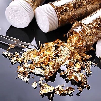 Folha de Ouro Comestível: Luxo e Sabor!