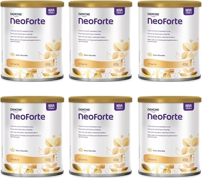 Kit 6 Latas de Fórmula Infantil Neoforte 400g No Sabor Baunilha - Promoção