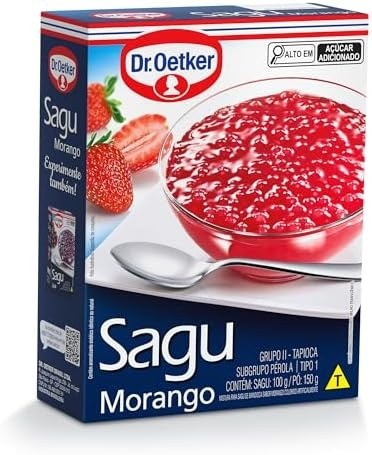 Dr.Oetker Dr. Oetker Sagu Sabor Morango Pó Para Preparo De Sobremesa Consistência Maravilhosa E Sabor Delicioso 250G