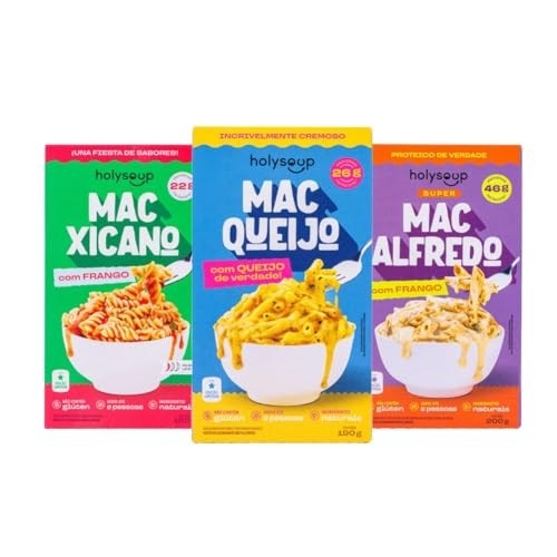 3 Holy Mac Holy Soup Macarrão Proteico Sem Glúten Sabores