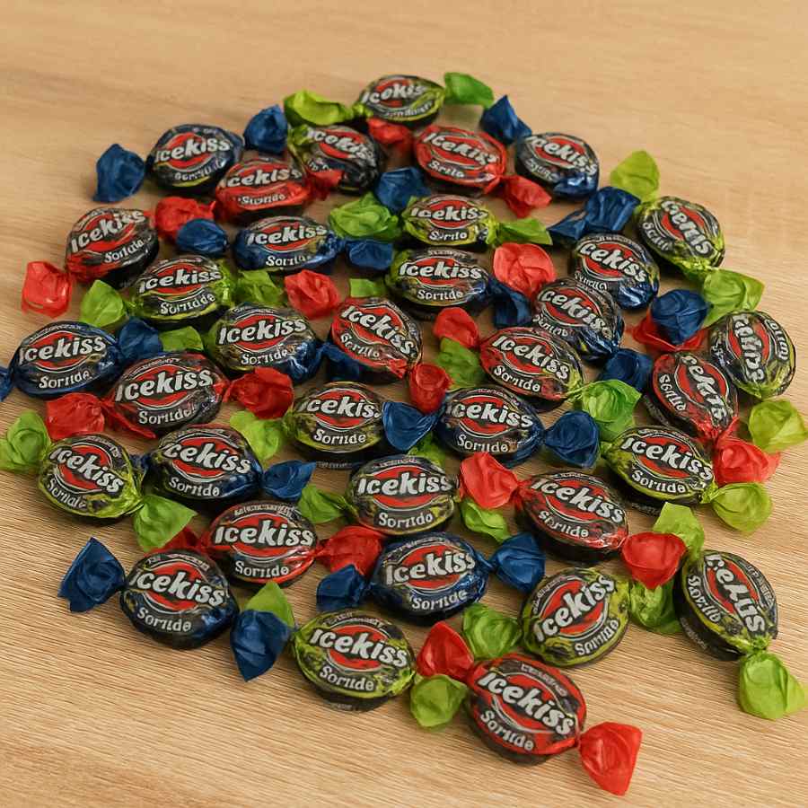 Bala Sortida Icekiss 500g: Explosão de Sabores!