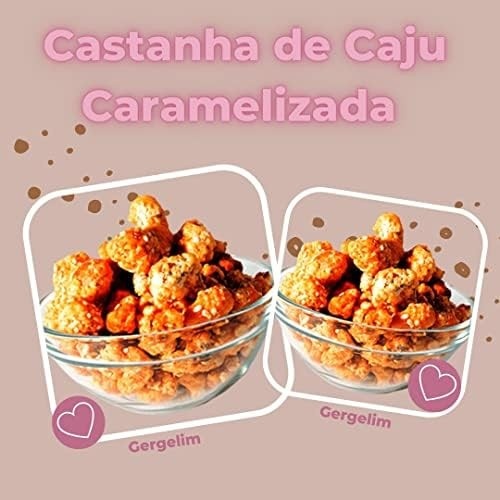 Castanha De Caju Caramelizada Com Gergelim Saborosa 1 Kg