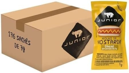 Mostarda Junior Sachê 7g - Caixa Com 176 Unidades