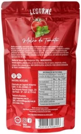 Molho Tomate Org Manjericão Legurmê Sachê 200g