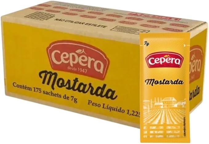Mostarda Amarela Cepêra Caixa c/ 175 Sachês 7g