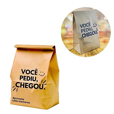 Saco de Delivery Kraft Reforçado - P (50-200)