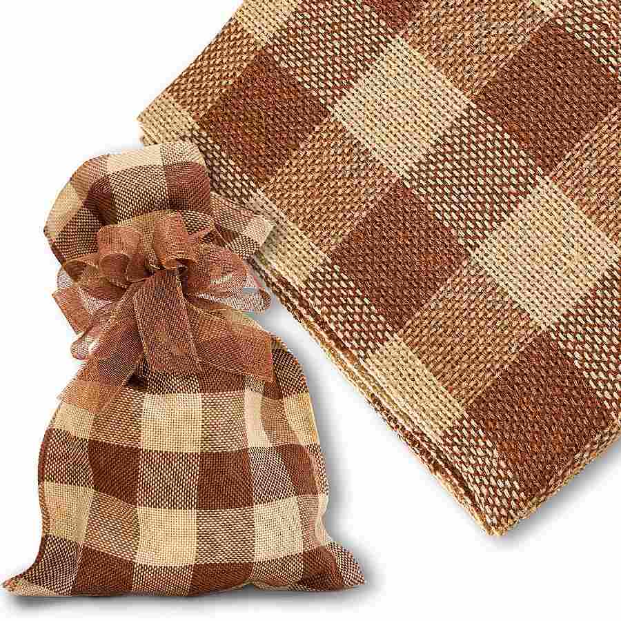 Saco de Juta Xadrez 60x90cm - Ideal para Lembrancinhas e Festas