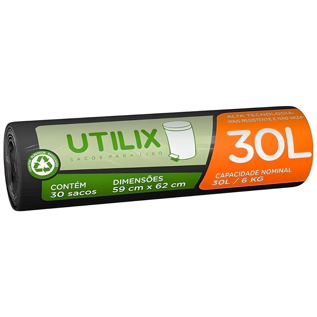 Saco de Lixo 30L: Sustentável e Resistente!
