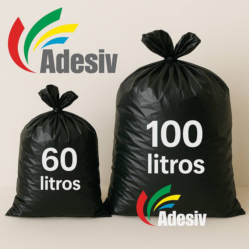 Saco de Lixo Reforçado Preto 100 Unid. – Resistência e Economia