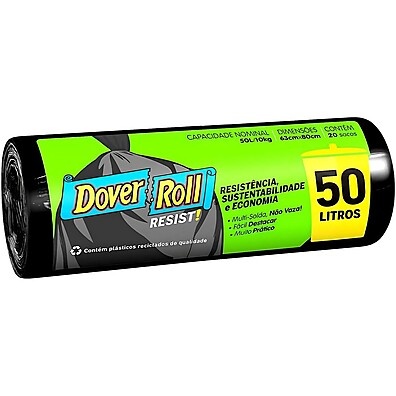 Saco de Lixo Resistente 50L: Sustentável e Forte!