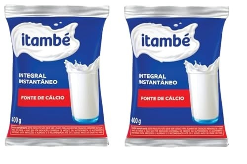 kit com 2 Itambé Leite em Pó Integral Instantâneo 400g Saco