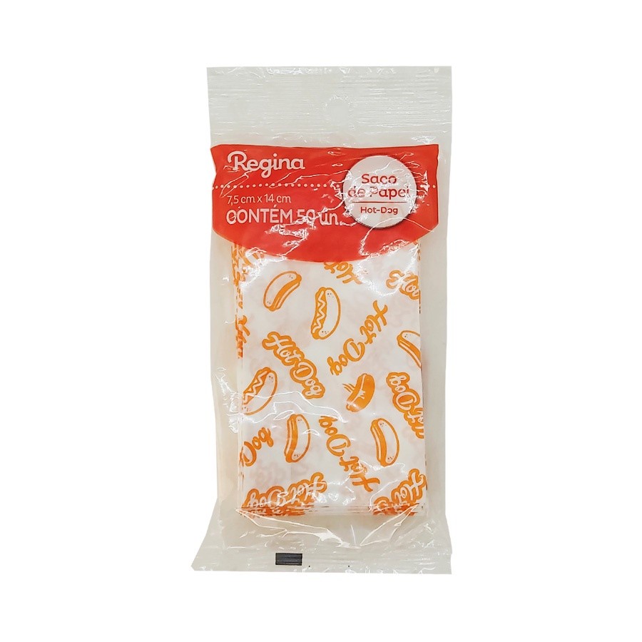 Saco para Hot Dog Pequeno: 50 Unidades Regina Rizzo