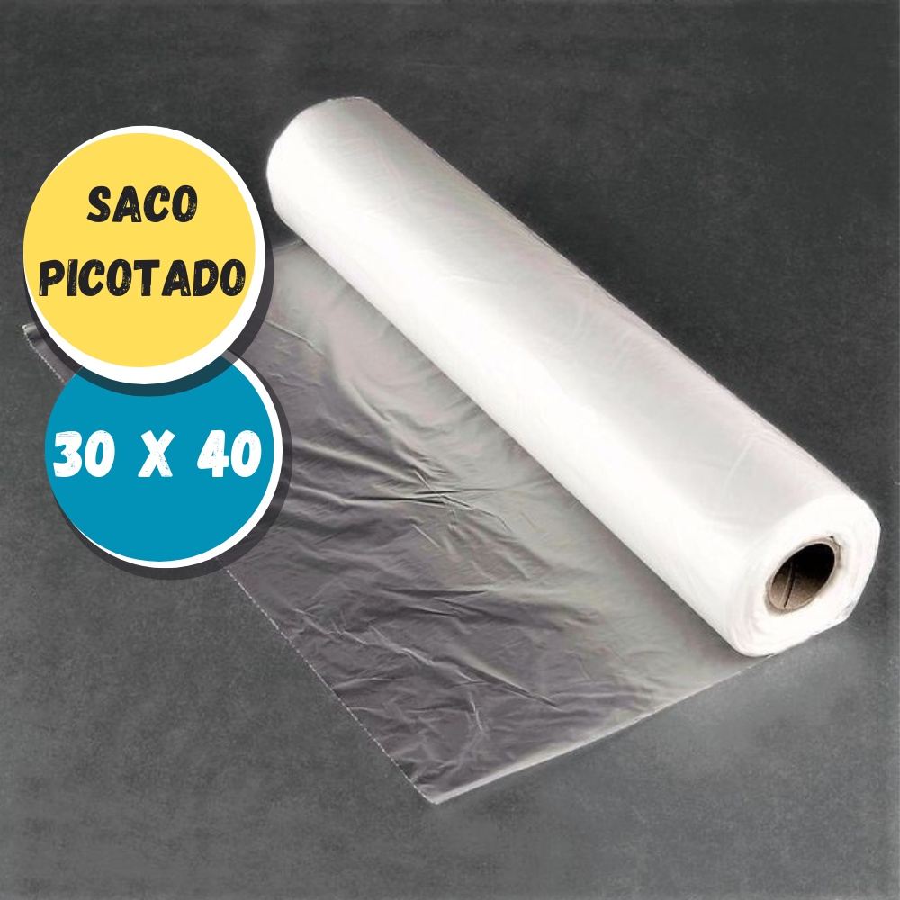 Saco Plástico Picotado 30x40: Ideal para Hortifruti!