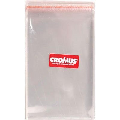 Saco Transparente Adesivado 7x12cm: 100 Unidades Cromus