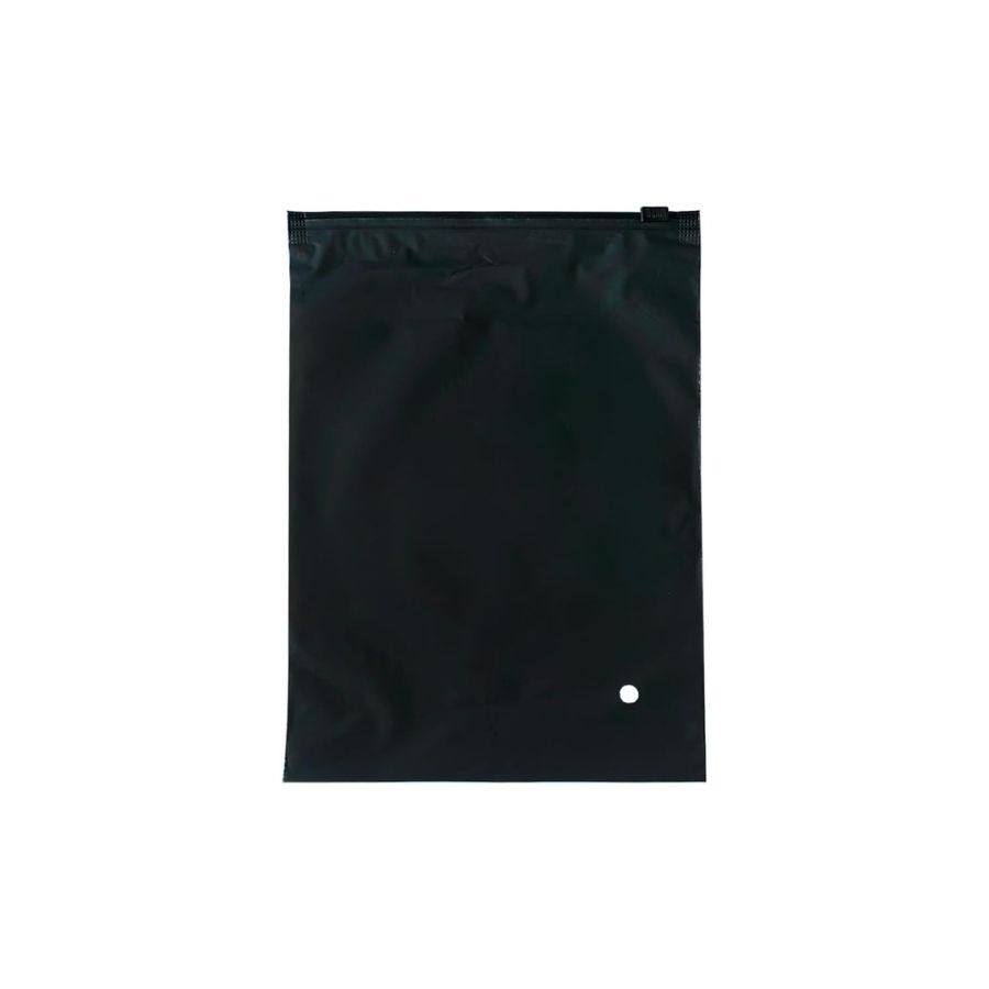 Saco Zíper Preto Fosco 15x20cm: 50 Unidades