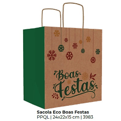 Sacola de Natal Ecológica: 30 Unidades!