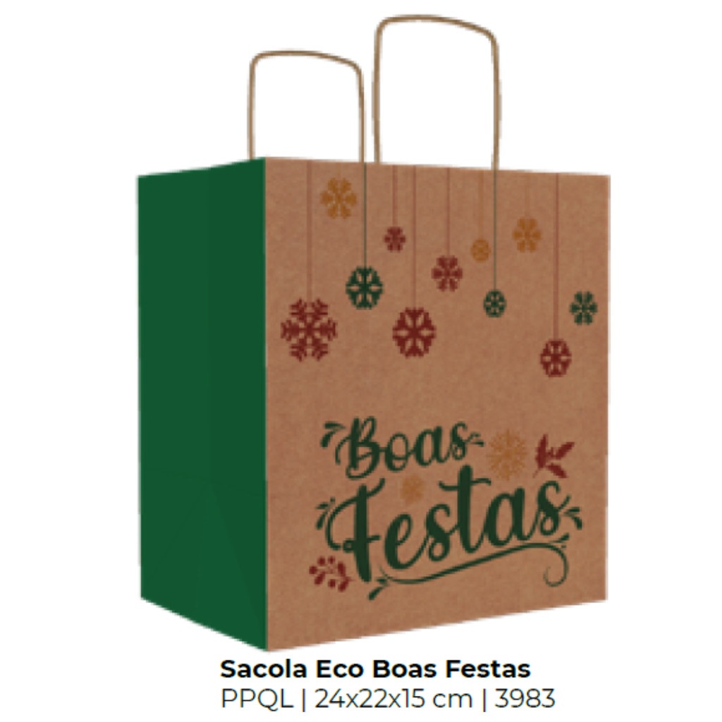 Sacola de Natal Ecológica: 50 Unidades!