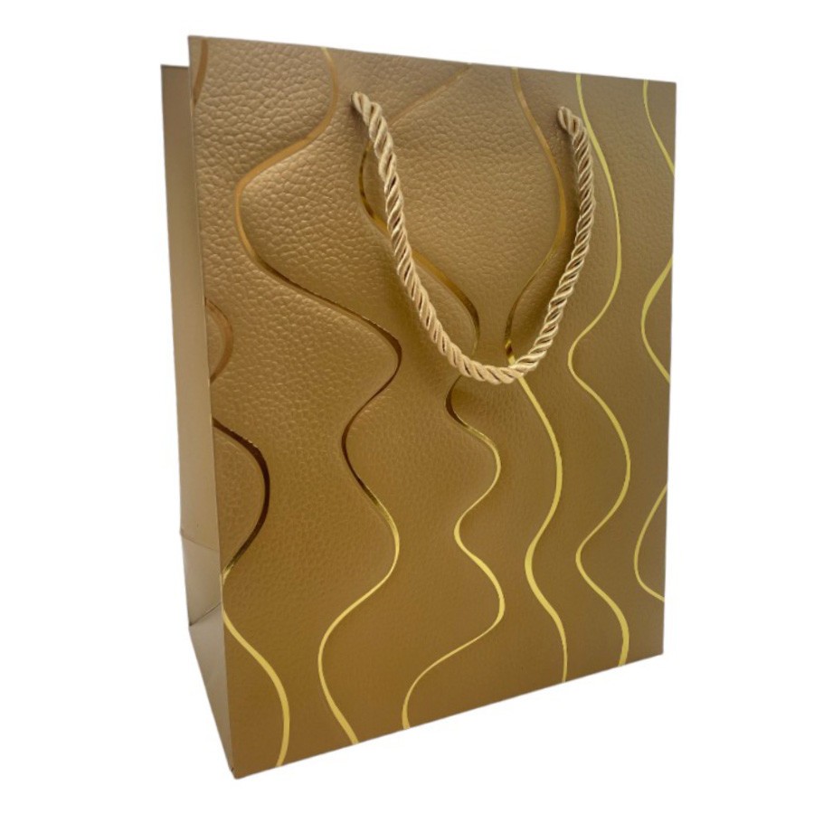 Sacola de Presente Dourada: Elegância Rizzo