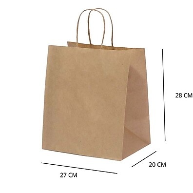 Sacola Kraft Personalizada: 27x20x28cm