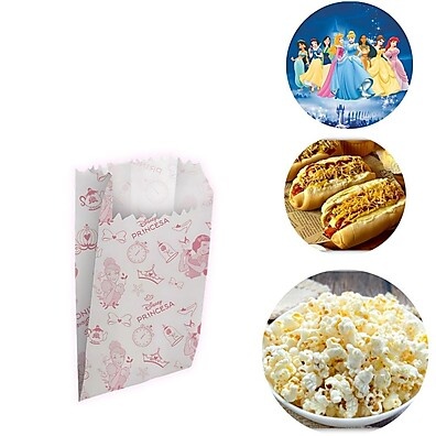 Sacola Pipoca Hot Dog Princesas Disney Regina