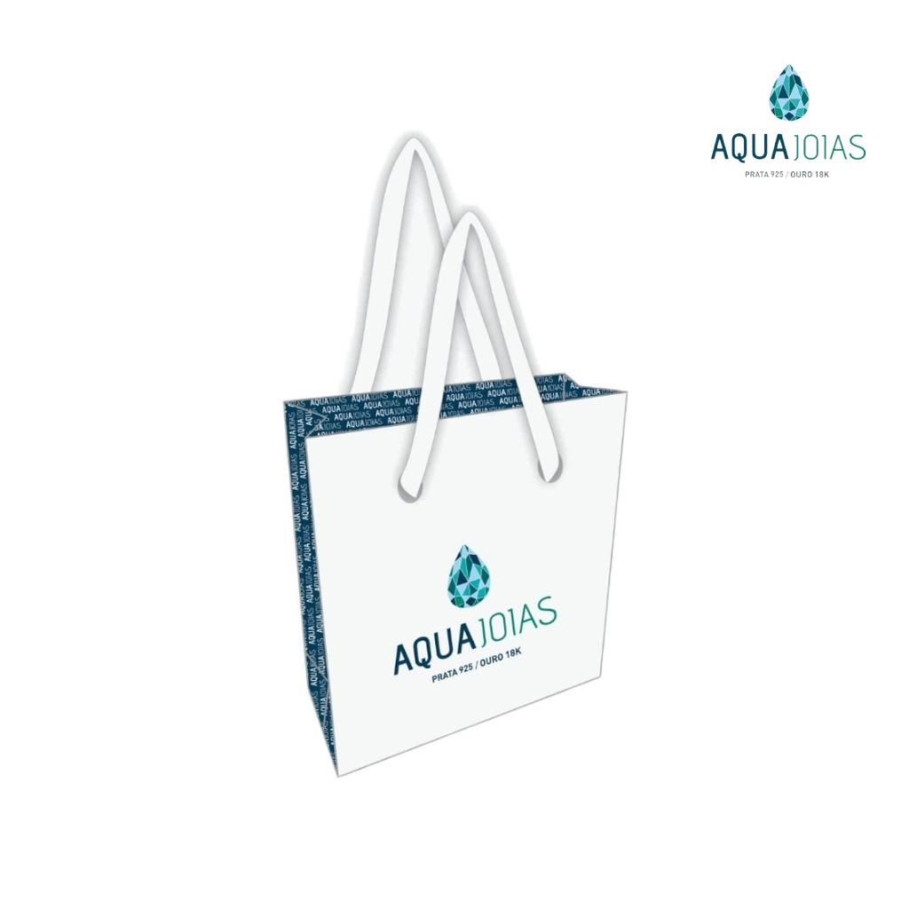 Sacola Presente Aqua Joias: Elegância e Praticidade