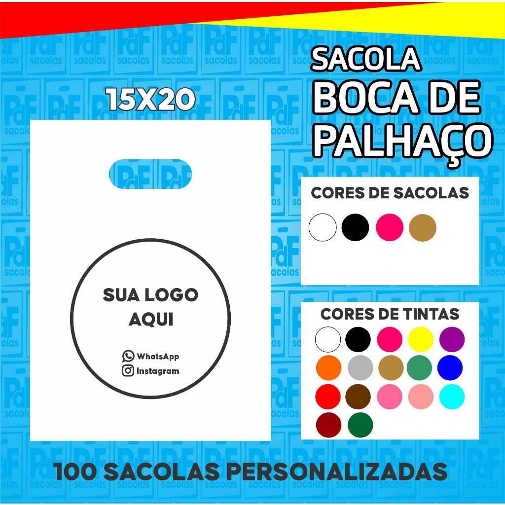 Sacolas Boca de Palhaço 15x20: Sua Marca em Destaque!