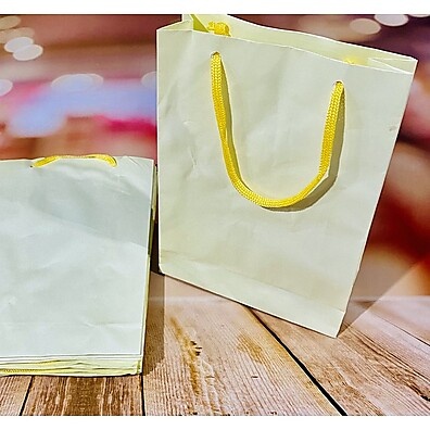 Sacolas de Papel Amarelo Candy: 10 Unidades!