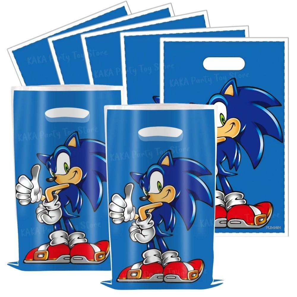 Sacolas de Presente Sonic Hedgehog - 40 Unidades para Festa