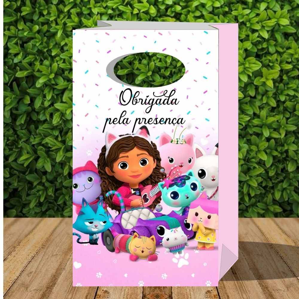 Sacolinha P Pegue e Monte para Festa Infantil Gabby