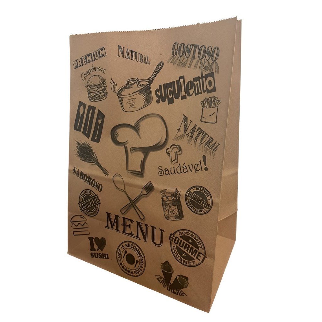 Sacos Kraft Delivery: 25 Unidades Essenciais
