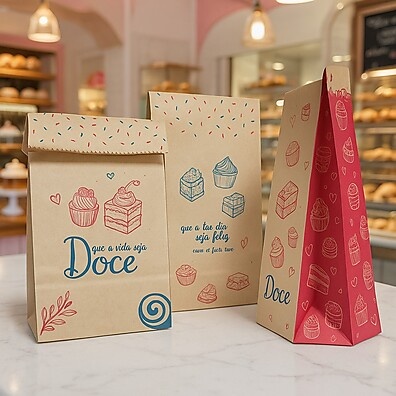 Sacos para Doces: 50 a 250 Unidades (17x10x24cm)
