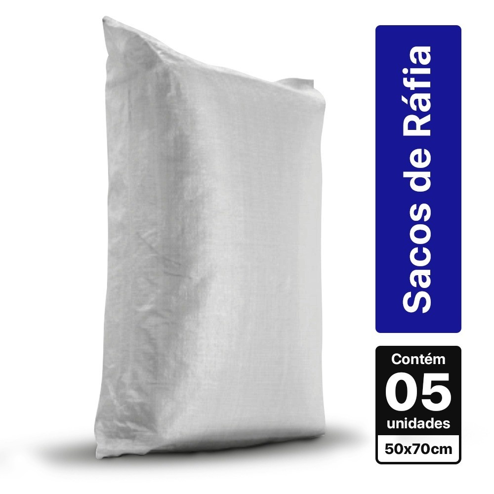 Sacos para Entulho: 5 Unidades Reforçadas 50x70cm