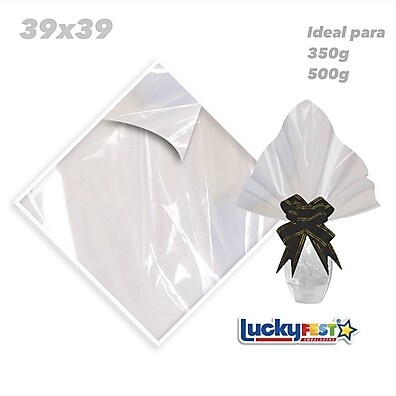 Sacos para Ovo de Páscoa: Embalagens Transparentes 39x39cm