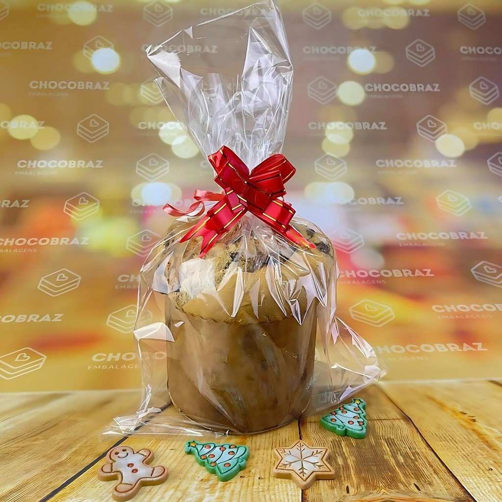 Sacos para Panetone 250g: Kit 50 Unidades BOPP