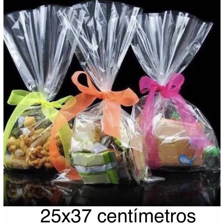 Sacos Presente Celofane: 100 Unidades BOPP 25x37cm