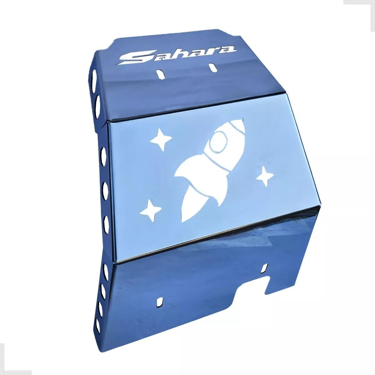 Protetor de Cárter Sahara 300 Cromado (Foguete) - Aço Inox Premium