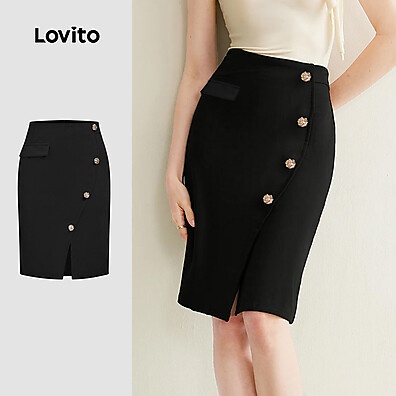 Saia Assimétrica Lovito: Elegância e Conforto