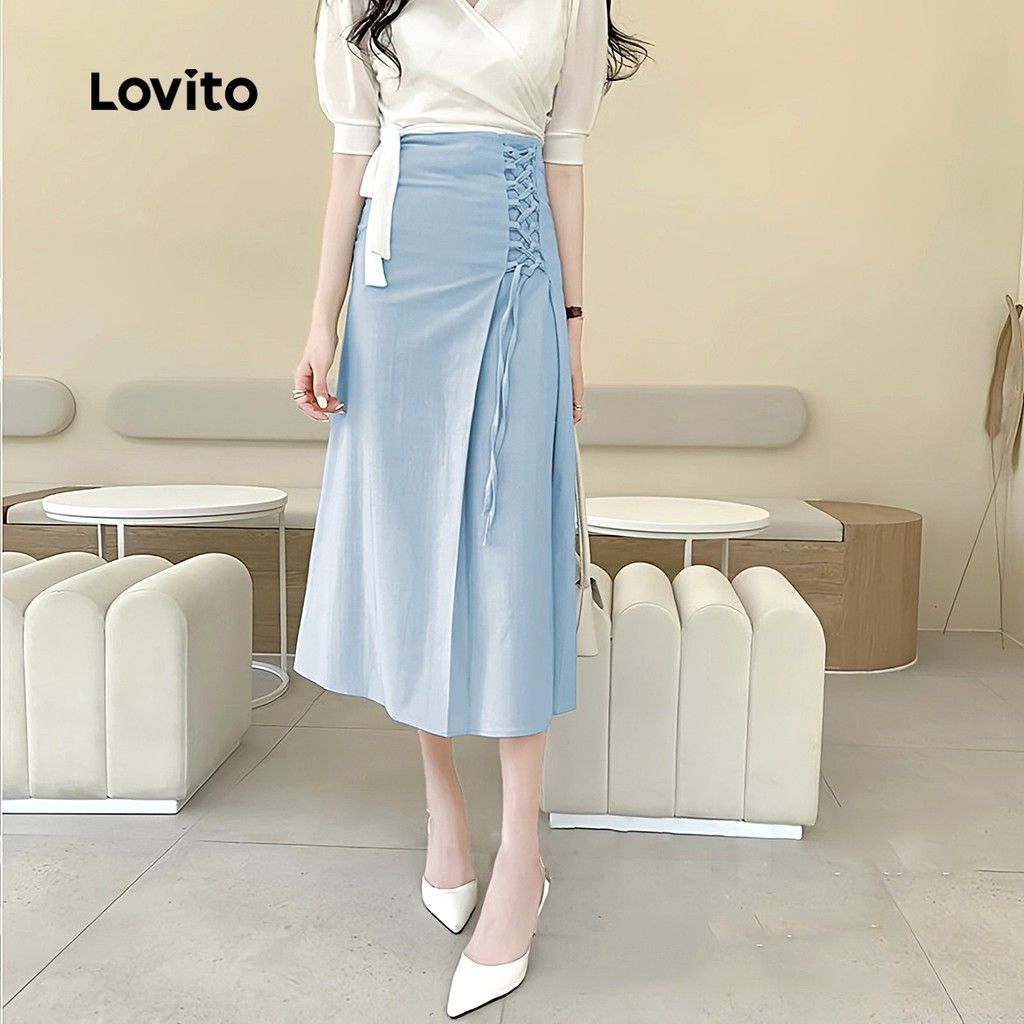 Saia Assimétrica Lovito: Elegância e Estilo