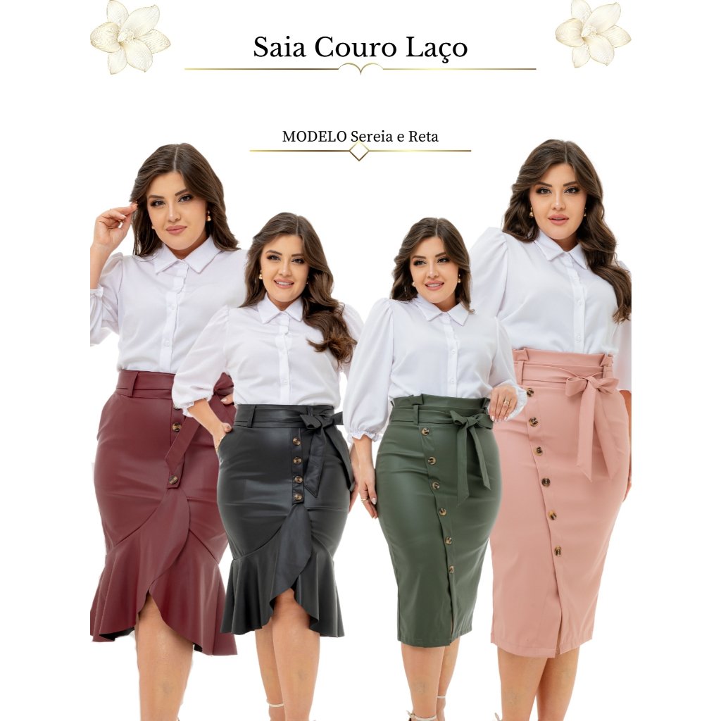Saia Courino Midi: Elegância Evangélica com Charme