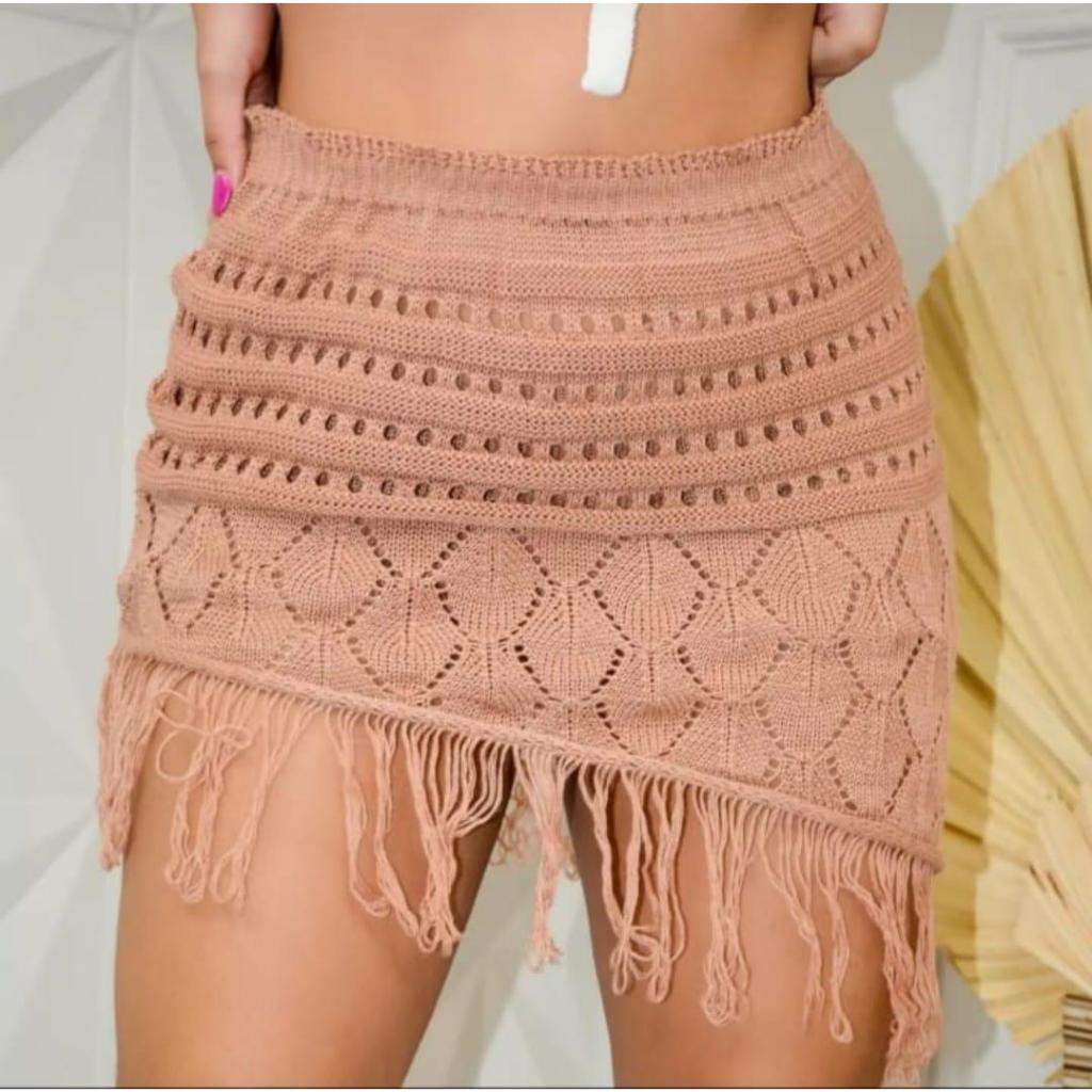 Saia de Praia Tricot: Charme e Leveza Verão ✨