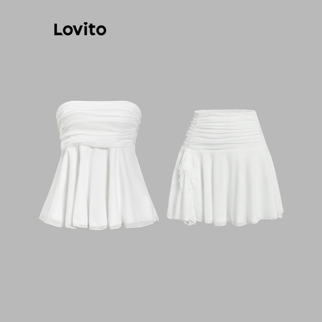 Saia Drapeada Lovito: Elegância e Conforto!